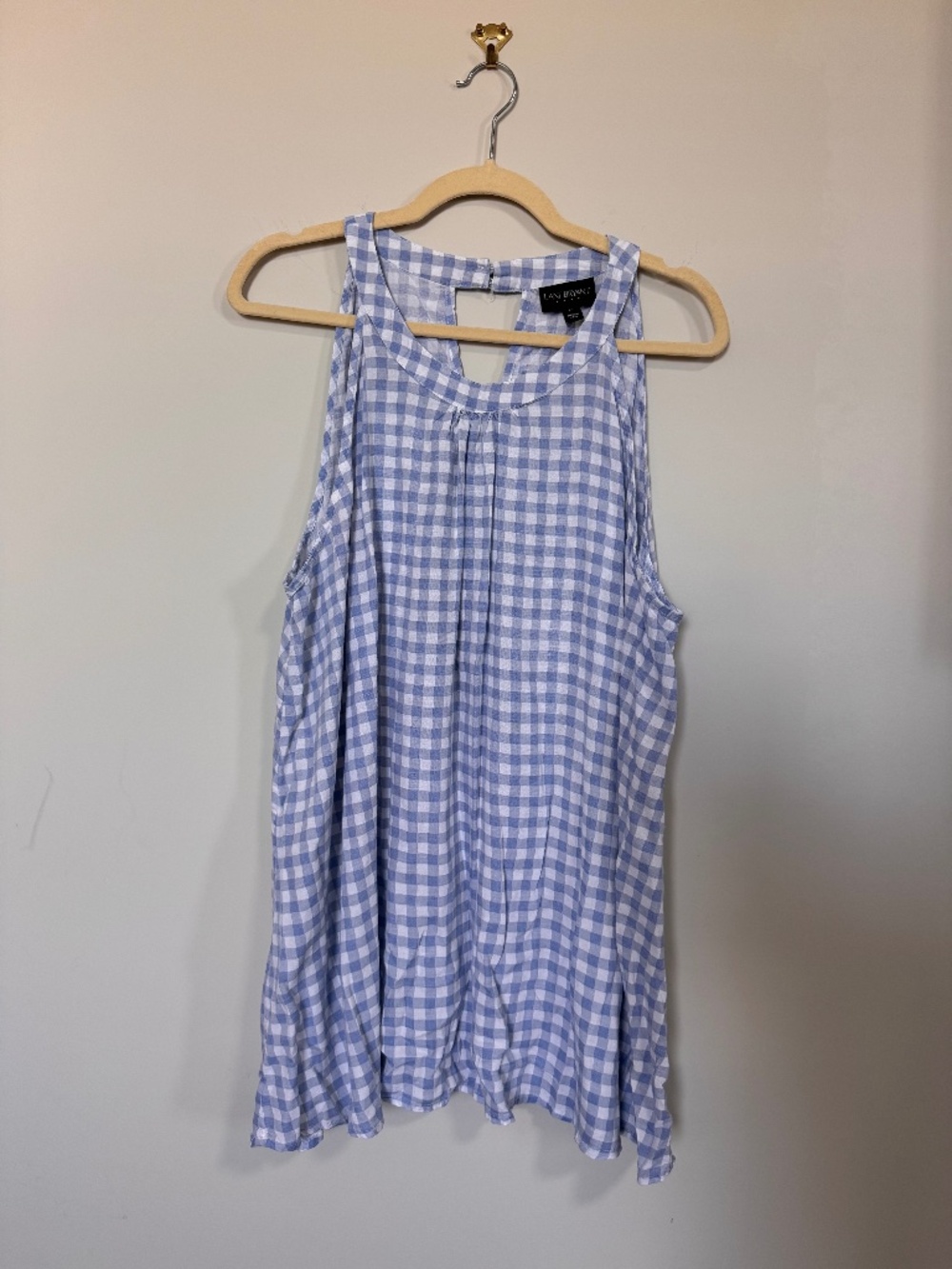 Lane Bryant Gingham Halter-Style Blouse